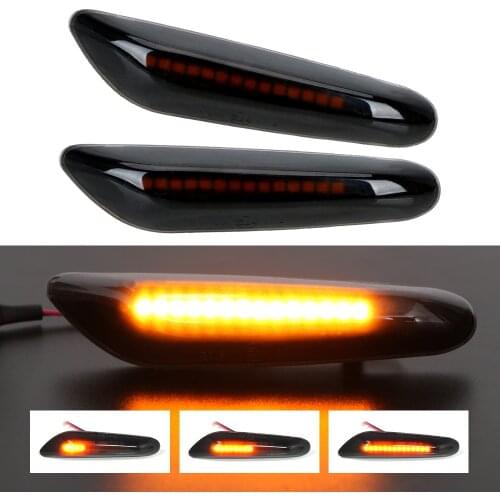 2Pcs/set DC 12V LED Side Marker Light Amber Car Turn Signal Lamp Streamer Light Turn Indicators