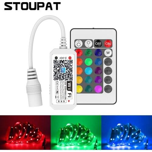 DC5V-24V RF Wireless WiFi RGB Controller Voice Control for RGB LED Strip Light APP Remote Control Magic Home Tape Lights
