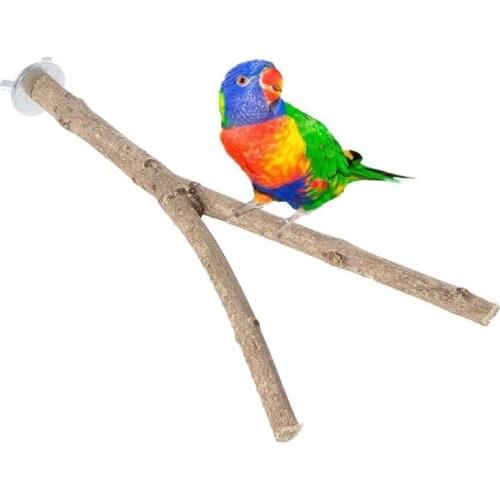 1 PC 15/20 centimeters Parrot Raw Wooden Fork Tree Branch Stand Rack Toy Hamster Branch Birdhouse Cage Props