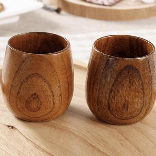 Home Japanese Style Natural Wood Tea Cups Water Cup Wood Round Tea CupsCups Green Natural Pure Handmade