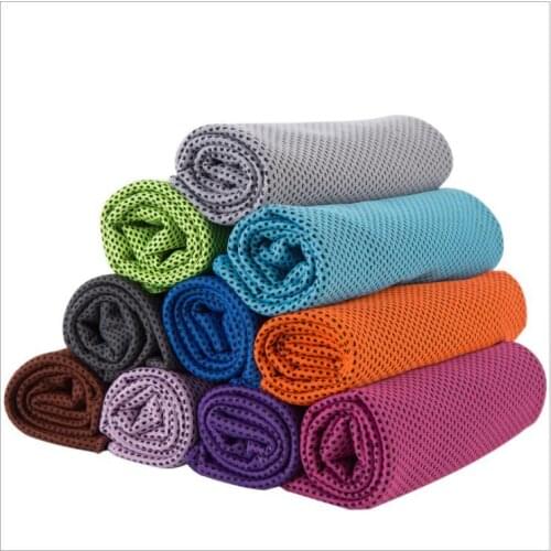 Double Layer Ice Cold Towel Sweat Summer Exercise Fitness Cool Quick Dry Soft Breathable Cooling Towel for Adult Kids 11Color 90