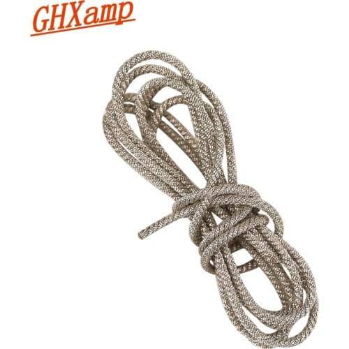 GHXAMP 1M 28Strand Speaker Lead Wire Heat-resistant For 12" 15" 18" Inch Woofer Subwoofer PA Speaker Repair Silver Solid Cables