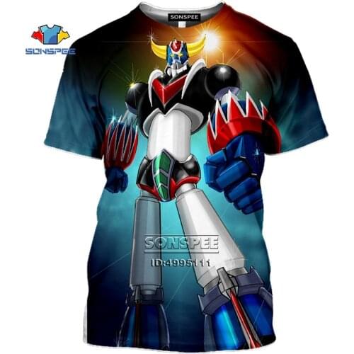Grendizer T-shirt Japan Anime UFO Robot Grendizer 3D Print Men T-Shirt Women Summer Tshirt Harajuku Casual Hip Hop Tee Shirts