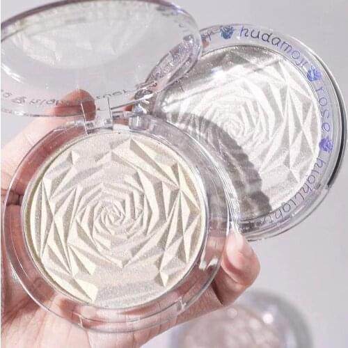 Hudamoji 6 Colors Highlighter Powder Glitter Palette Makeup Glow Face Contour Shimmer Illuminator Highlight Cosmetics Wholesale
