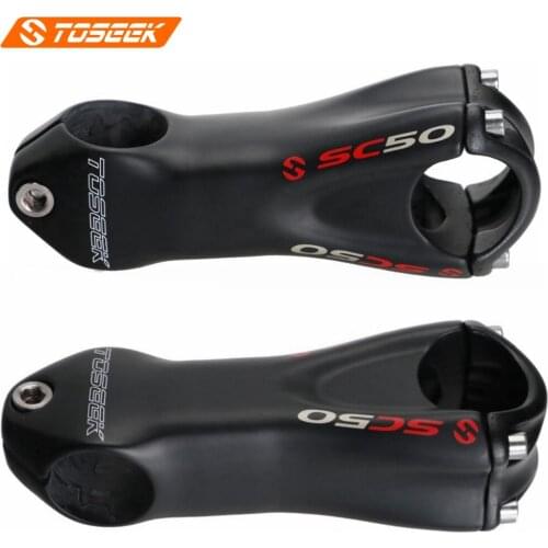 TOSEEK SC50 Carbon Stem MTB Bike Stem 10 Degrees Length 80/90/100/110mm For Road Cycling Mountain Bicycle Parts 135g