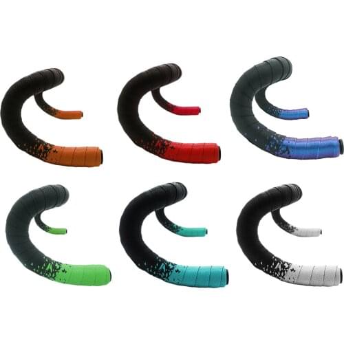Bike Handlebar Tape Anti-Vibration Handle Wrap Belt W/ End Plug