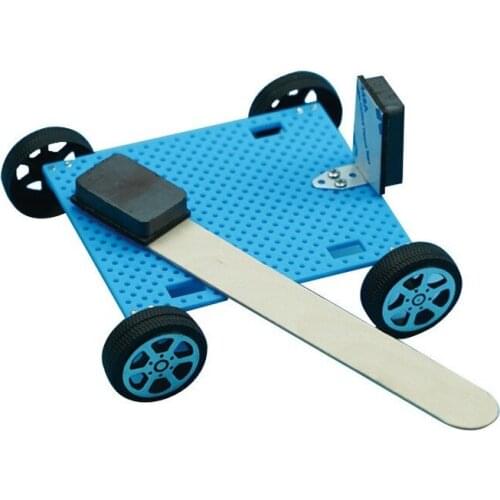 Magnetic car model science and technology experiment assembly toys diy technology small-making toys