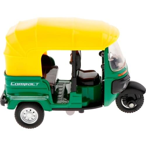 1/14 Scale Simulation Alloy Diecast Indian Tricycle Exquisite Bike Bicycle Model Hobbies Games Toy Collections Green