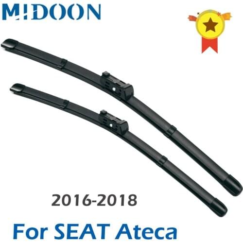 MIDOON Wiper Blades for SEAT Ateca Fit Push Button Arms 2016 2017 2018