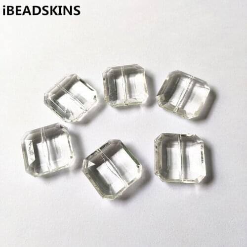 New arrival! 25mm 99pcs/lot Clear Acrylic Square shape beads for Necklace,Earrings parts,hand Made Jewelry DIY