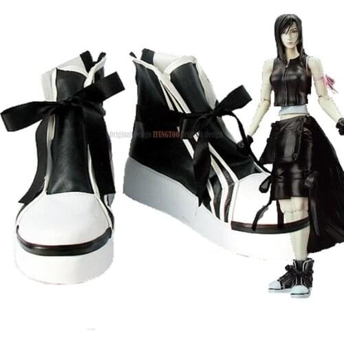 FF7 Tifa Lockhart Cosplay Shoes Final Fantasy VII Tifa Lockhart Cosplay Shoes Boots Custom Made