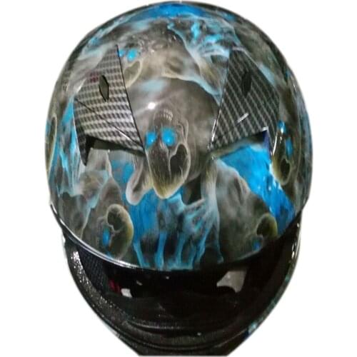 ITAATOP Hydro Dipping Film TSKR9010 0.5M * 2/10/20M Blue Skull Printing On Film