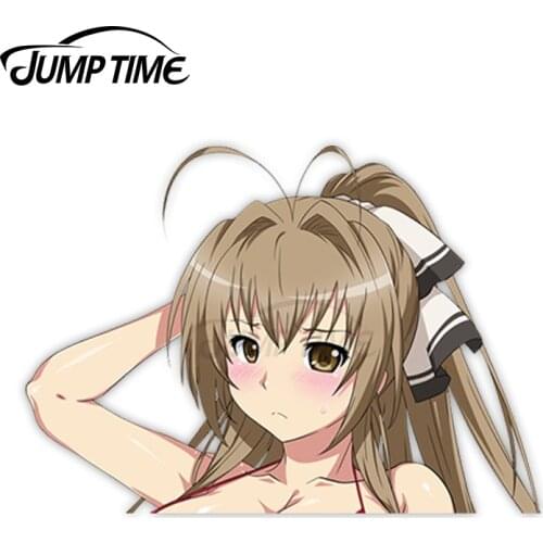 Jump Time Amagi Brilliant Park Sento Isuzu 17 Ecchi Bikini 8.5 Cute Anime Girl Peeker Vinyl Decal Window Waifu Car Stickers