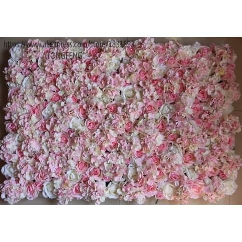 TONGFENG Artificial silk rose hydrangea flower wall wedding backdrop decoration runner Table centerpiece flowers ball 10pcs/lot