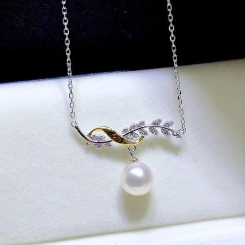 Spring Jewelry 925 Silver Necklace Chain with Pendant Findings Component Jewelry Parts Fittings for Pearls Corals Jades Stones