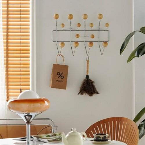 Candy Hangers Nordic Coat Rack Porch Bedroom Living Room Ins Coat Hook Solid Wood Metal Hook