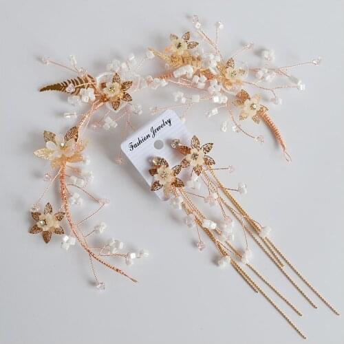 High-End Elegant Plate Pearl HairBand women Headwear Bridal Wedding Headdress for wholesale