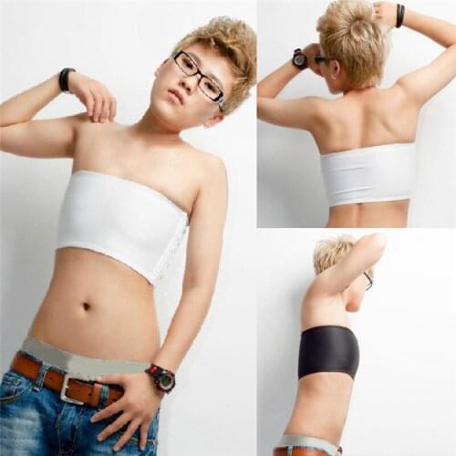 Womens Breathable Strapless Chest Breast Binder Trans Cosplay