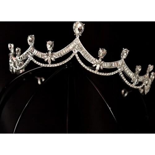 High Quality Crystal Bride Headband Hairband Female Jewelry Handmade Wedding Hair Accessories Tiara Crown diadema mujer