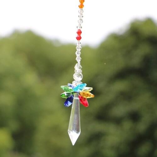 1PCS Rainbow Guardian Angel Crystal Suncatcher Home Wedding Car Decoration Hanging Crystal Glass Ornament
