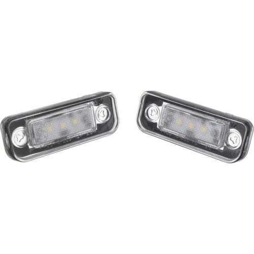 For Mercedes-Benz License Plate Light 2pcs LED Lamp W203 5D W211 W219 R171 DC 12V Exterior With 3-SMD White Color Long Lasting