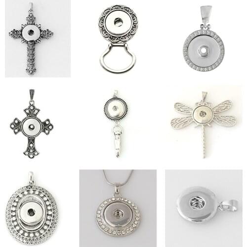 20mm 18mm Snap Button Pendants DIY Jewelry 5pcs/lot （No chain） KD3027