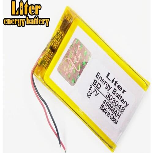 3.7V lithium Tablet polymer battery 303048 033048 400mah battery Bluetooth MP3 MP4 Recorder
