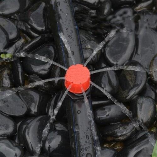 50 Packs Eight Hole Red Riding Hood Adjustable Garden Drip Irrigation Drip Garden Irrigation Supplies