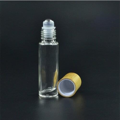 500*10ml clear empty mini glass roll on bottle for essential oils,refillable perfume containers with stainless steel roller ball