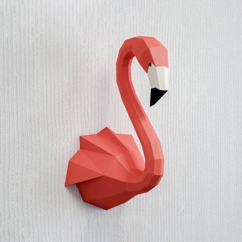53cm Flamingo Geometric Paper Model Living Room Decoration Wall DIY Paper-cut Home Decoration Ornaments