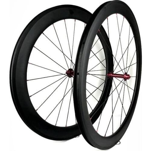 700C Road bicycle carbon wheels 23mm width 50mm depth clincher/tubular carbon wheelset with powerway R13 hub,UD matte finish