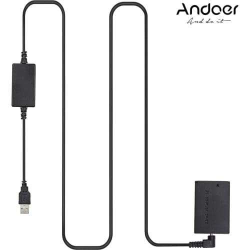 Andoer DR-E12 DC Coupler Dummy Battery Replace of LP-E12 Battery USB DC Converter Single USB for Canon EOS M2 M10 M50 M100 M200