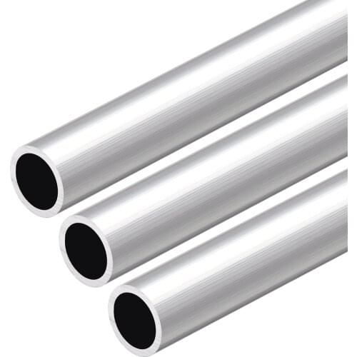 Uxcell 6063 Aluminum Round Tube 300mm Length 19mm OD 15mm Inner Dia Seamless Aluminum Straight Tubing 3 Pcs