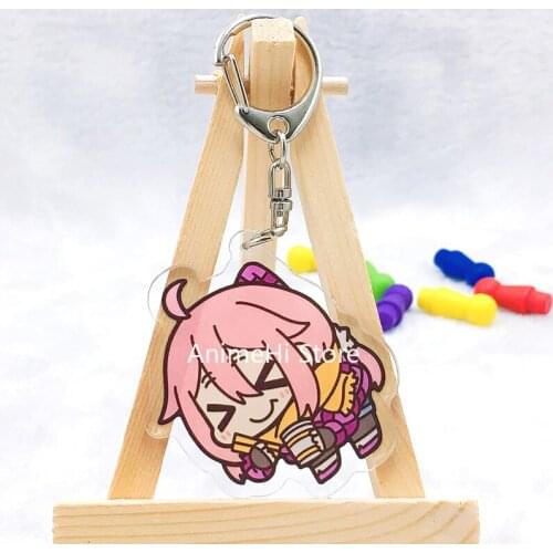 Anime Laid-Back Camp Keychain Figure Doll Yuru Camp Shima Rin Kagamihara Nadeshiko Inuyama Aoi Keyring Bag Pendant Gift