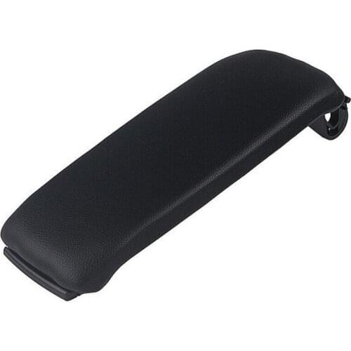 Car Black Leather Armrest Cover Latch Lid Center Console Fit For Audi S4 C5 A6 4Door 97-05