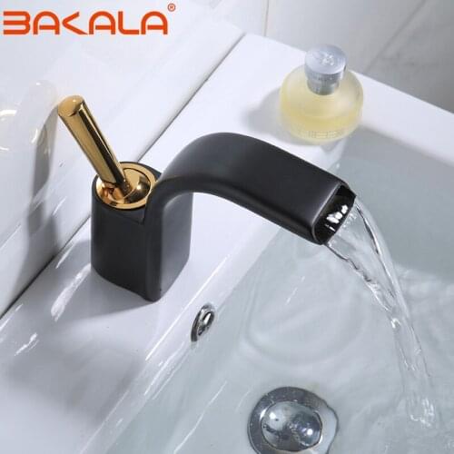 BAKALA basin faucet water tap bathroom basin mixer tap waterfall faucet bathroom taps torneira para banheiro wash basin faucets