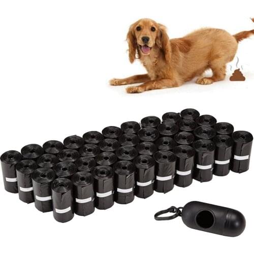 Pure Dog Poop Bag 15 Bags/Roll Biodegradable Large Dogs Waste Bags Dispenser Outdoor Home Clean Refill Garbage Bag Pet Supplies