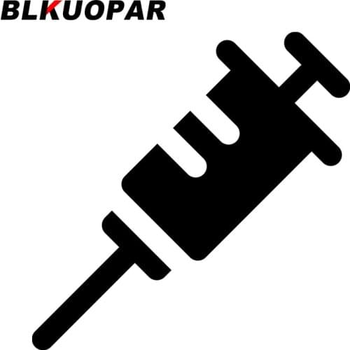 BLKUOPAR for Syringe Vaccine Car Stickers Personality Creative Decals Sunscreen Simple Caravan Trunk Decor Car Door Protector