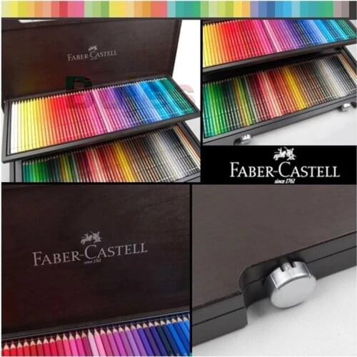Faber-Castell 120 colored pencils, Polychromos,Albrecht Durer,Artist Colour Pencils in Wenge-Stained Wooden Case,Art supplies