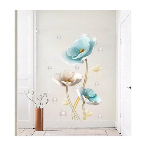 DIY 3D Flower Home Decoration PVC Wall Sticker Removable Creative Poster Wallpaper