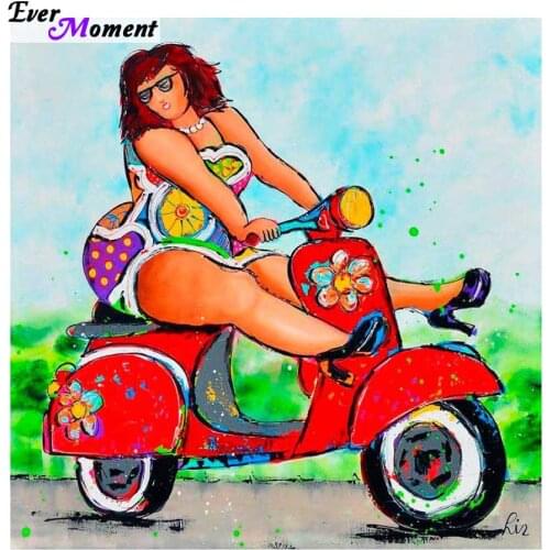 Diy 5d diamond painting mosaic square rhinestones cross stitch diamond lady plump woman diamond embroidery for handmade ASF570