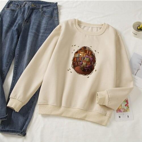 Round Neck Jumper Women Pullovers Winter Jumpers Plus Size Graphic Crew Neck Hoodie Printed Woman Winter Hoodies Sweatshirts