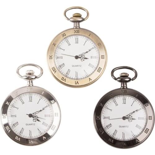 Hot Sell 50pcs/lot Vintage Quartz Pocket Watch Roman Dial Necklace Pendant Watches Men Women Watches Hot Sell
