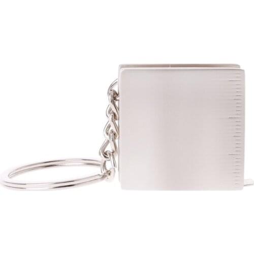 Metal Tape Measure Keychain Portable Keyring Ruler Multifunction Decoration Gift