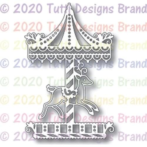 Reindeer Carousel 2021 Metal Cutting Dies for DIY Scrapbooking and Card Making Decor Embossing Craft No Stamp