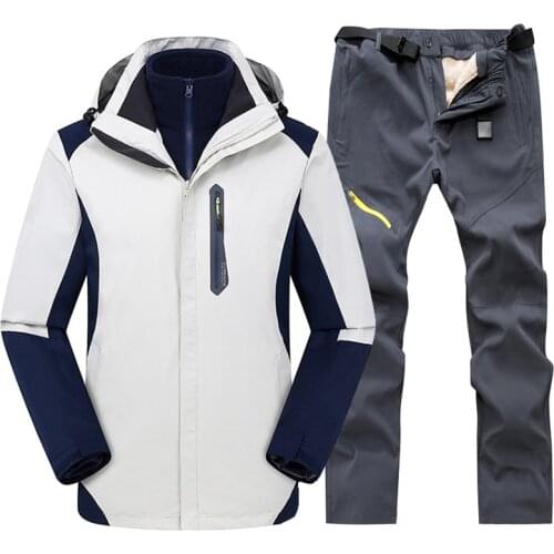 Ski Suit Men Winter Warm Windproof Waterproof Outdoor Sports Snow Jackets and Pants Hot Ski Equipment Snowboard Jacket Men Brand