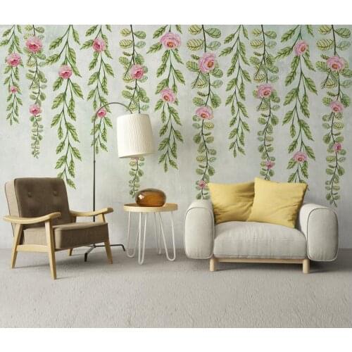 Beibehang Custom Green leaf plant Mural wallpapers for living room Bedroom Home Decoration sticker Wallpaper wall paper Murals