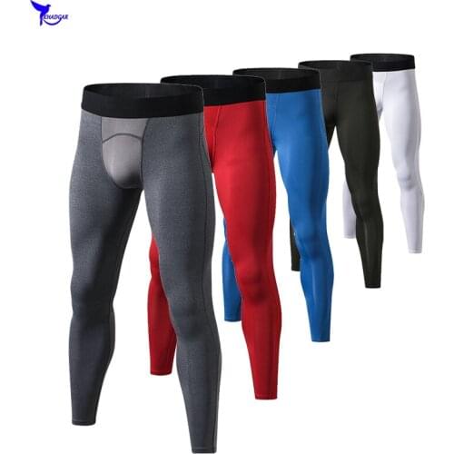 NEW 2019 Mens Compression Sport Pants Gym Fitness Bodybuilding Jogging Tights Breathable Quick Dry Base Layer Running Leggings