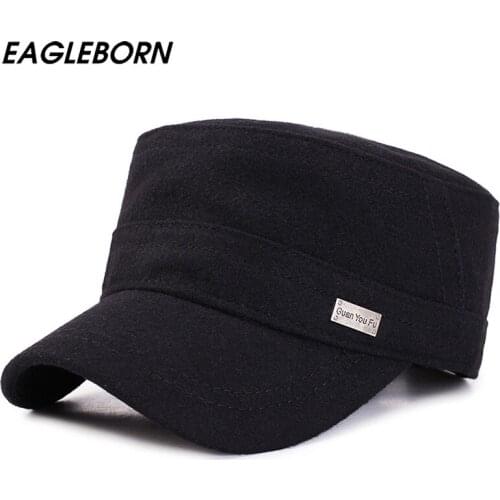 New 2021 Military Hat Men Women Winter Woolen Military Hat Dad Hat Fashion Hats Classic Minimalist Cap