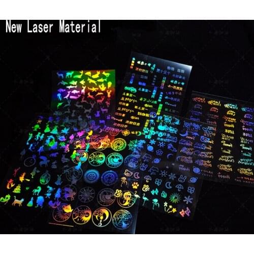 4pcs Transparent Laser Material Decor Stuff DIY Jewelry Magic Star For Epoxy Silicone Molds Bezel Filling Clear Film Resin Craft